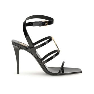 Saint Laurent High Heel Sandals, female, Black, Size: 6 1/2 US Cassandra Patent Leather Sandals