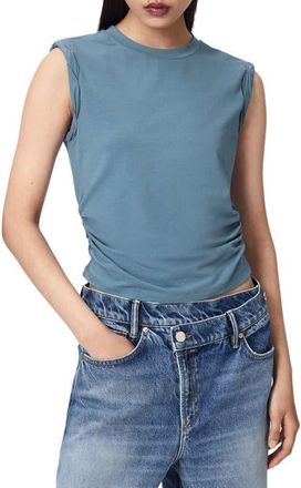 AllSaints West Side Ruched Tank in Captain Blue at Nordstrom, Size Medium