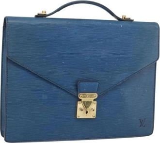 Louis Vuitton Pre-owned Vintage Epi Leather Business Bag - Dames - Vintage Tassen - Blauw - ONE Size - Leer - Vintage