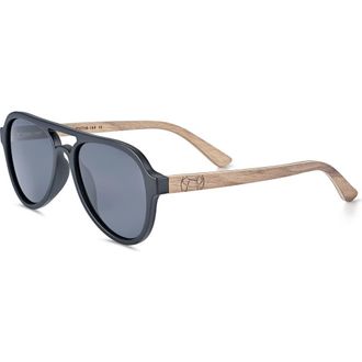 Earth Wood Mazatlan Polarized Sunglasses in Walnut/grey at Nordstrom