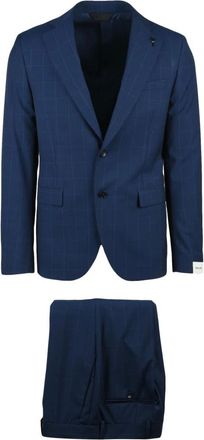 Paoloni Kostuums, Heren, Blauw, XL, Wol, Giacca stondata