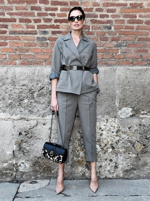 En el desfile de Bottega Veneta en la Semana de la Moda de Milán