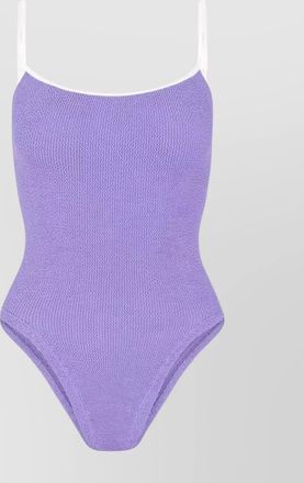 Hunza G pamela swim with ruffled textured design