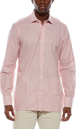 Isaia Linen-Blend Dress Shirt