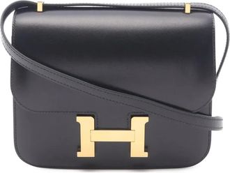 Herm&egrave;s Borsa a spalla Constance III 18 mini in pelle Box Calf 2021 - Nero