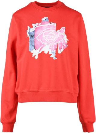 Diesel Katoenen Sweatshirt - Dames - Sweatshirts - Rood - XS - Katoen - Hoodies & sweatvesten