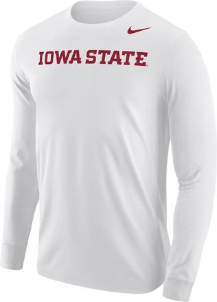 Nike Iowa State Cyclones Nike Mens Football Long-Sleeve T-Shirt in White | M12333P397IAST-WHT