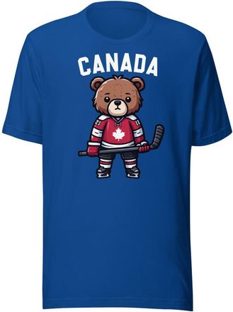 Generic Canada Ice Hockey Bear Unisex t-Shirt True Royal