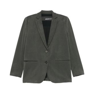 Roberto Ricci Design Blazers, female, Green, Size: 2XS Cupro Boyfriend Blazer