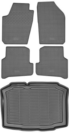 OEM Juego De Alfombrillas De Goma Para Coche Y Maletero Para Seat Ibiza Iv Hatchback (2008-2017)