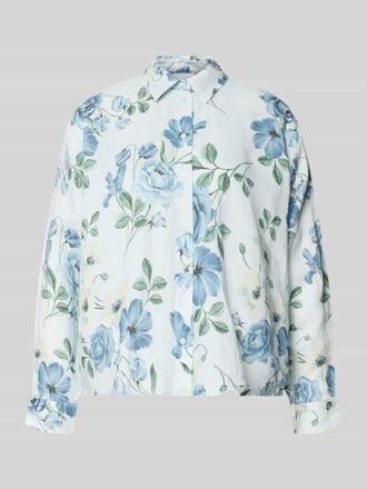 Jake*s Regular Fit Hemdbluse aus Leinen in Bleu, Gr&ouml;&szlig;e 34