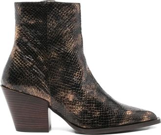 Pedro Miralles pointed leather ankle boots - women - Leather/Leather/Rubber - 39 - Brown