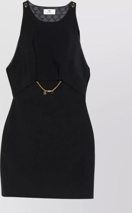 Elisabetta Franchi fitted midi dress with sweetheart neckline