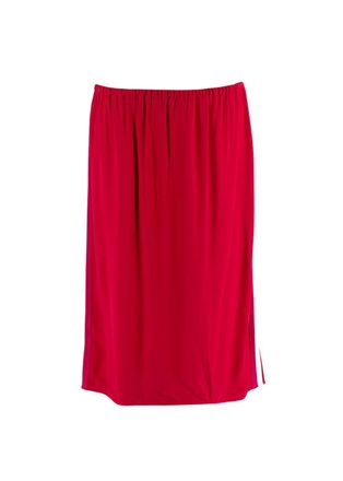 Marni Red Contrast Stripe Midi Skirt Size L