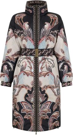 Farm Rio Farm Rio - Lange Jas met Riem - Dames - Mantels - Veelkleurig - Maat: L Leer
