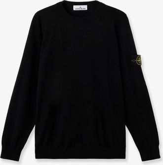 Stone Island Maglia in lana con patch logo laterale - STONE ISLAND - gender_Man