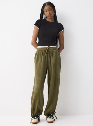 Twik Womens Loose organic cotton gauze jogger