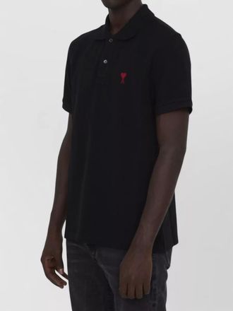Ami organic cotton piqu&eacute; polo shirt