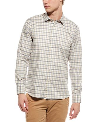 Scott Barber M&eacute;lange Dobby Gingham Shirt