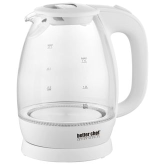 Better Chef Better Chef 7-Cup Cordless Borosilicate Glass Electric Kettle with LED Light