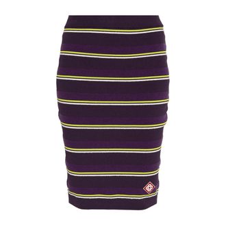 Casablanca Pencil Skirts, female, Purple, Size: XS Pencil Skirt with a Striped Pattern