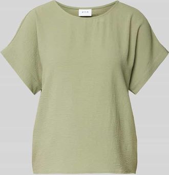 Vila Blusenshirt mit Rundhalsausschnitt Modell JOSA in Schilf, Größe 34