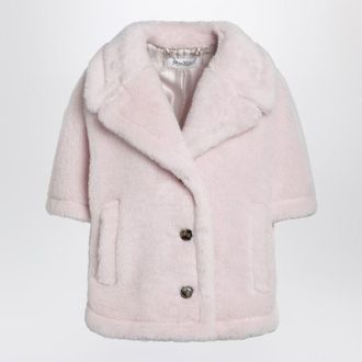 Max Mara Dusty Beige Boxy Teddy Cape