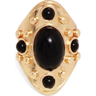 Petit Moments Willow Ring in Gold/Black at Nordstrom, Size 7