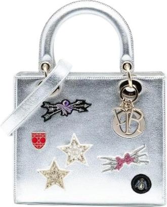 Dior Pre-owned Lady Dior - Dames - Vintage Handtas - Grijs - ONE Size - Leer - Vintage
