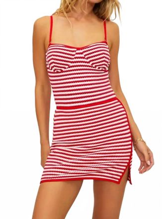 Beach Riot Eli Mini Skirt In Crimson Stripe