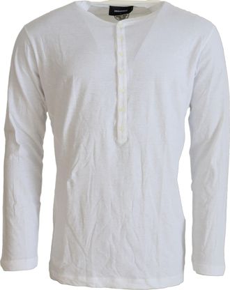 Dsquared2 Dsquared&sup2; Cotton Linen Long Sleeves Pullover Mens Sweater (Pre-Owned)