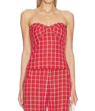 Amanda Uprichard Soho Top In Red