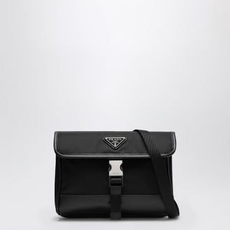 Prada Black Re-Nylon and Saffiano phone holder