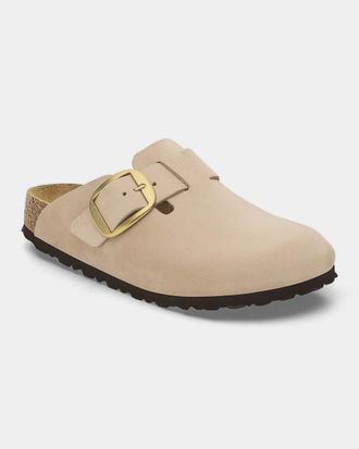 Birkenstock Womens Boston Clogs in Tan