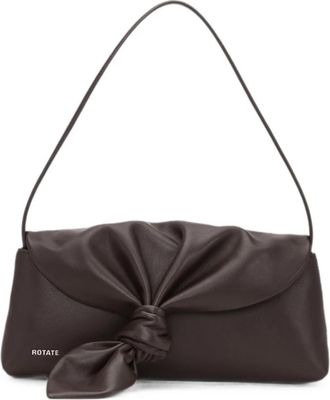 Rotate Leren Knoop Sjaal Tas - Dames - Schoudertassen - Bruin - ONE Size - Leer - Tassen