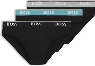 BOSS Assorted 3-Pack Power Stretch Cotton Briefs in Black Multi Pack at Nordstrom, Size X-Large
