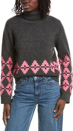 Isla Noah Geo Turtleneck Cashmere Sweater