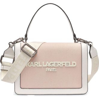 Karl Lagerfeld Simone Canvas Satchel in Pink/canvas at Nordstrom