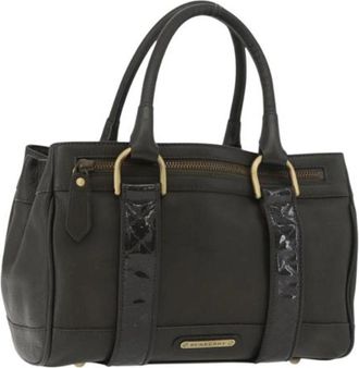 Burberry Pre-owned Vintage Tote Bag - Dames - Vintage Handtas - Zwart - ONE Size - Leer - Vintage