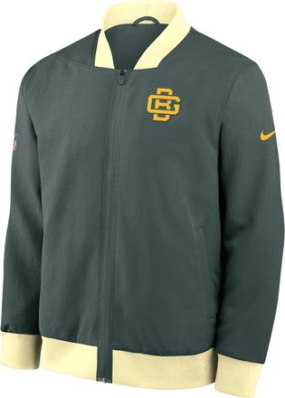 Nike Green Bay Packers Rivalries Collection Sideline Nike Mens NFL Full-Zip Bomber Jacket in Green | 03AU0KEP7T-C7N