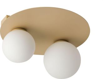 Sigma Argon L&aacute;mpara De Techo Blanco Y Oro 33 Cm