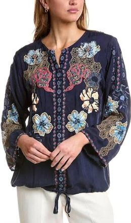 Johnny Was Dianne Blouse In Blue Night