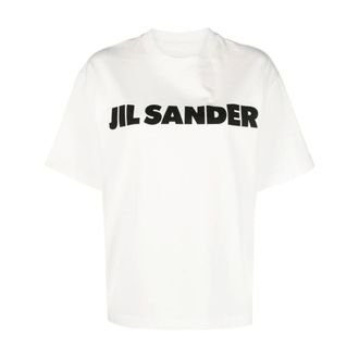 Jil Sander T-Shirts, female, White, XS, Logo T-Shirt