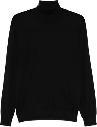 Fedeli Stijlvolle Sweater Mu 007124 - Heren - Cashmere truien - Zwart - XL - Kasjmier - Truien & Vesten