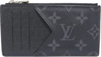 Louis Vuitton Black Gray Pvc Leather Coin Purse/Coin Case (Pre-Owned)