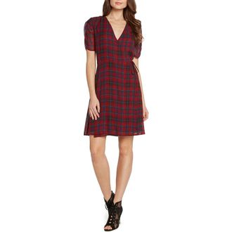 Matty M Plaid Wrap Dress in Wine at Nordstrom Rack, Size X-Small