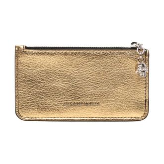 Alexander McQueen Pre-owned Wallets, female, Yellow, Size: ONE SIZE Pre-owned Zip Card Holder