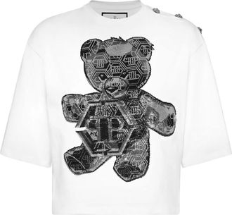 Philipp Plein Dames, Tops, Wit, Maat: L Katoen