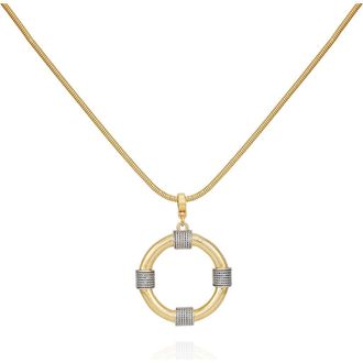 T Tahari Two-Tone Pendant Necklace in Gold Tone at Nordstrom Rack