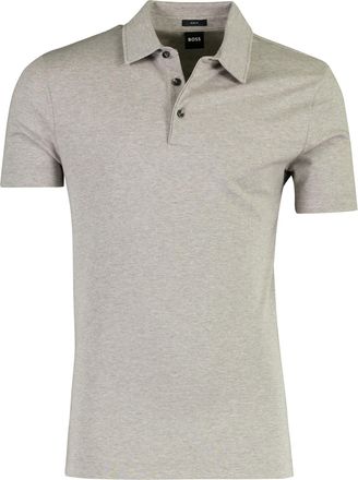 HUGO BOSS BOSS Black poloshirt grijs katoen normale fit
